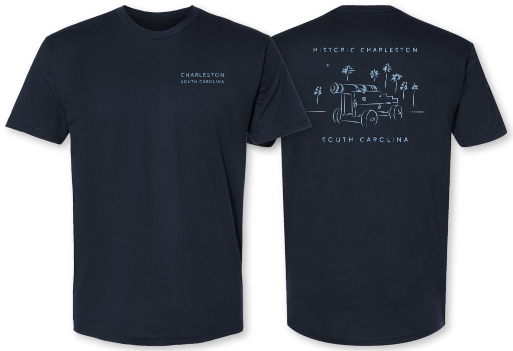 Premium unisex tee shirts of Charleston’s, SC cannons