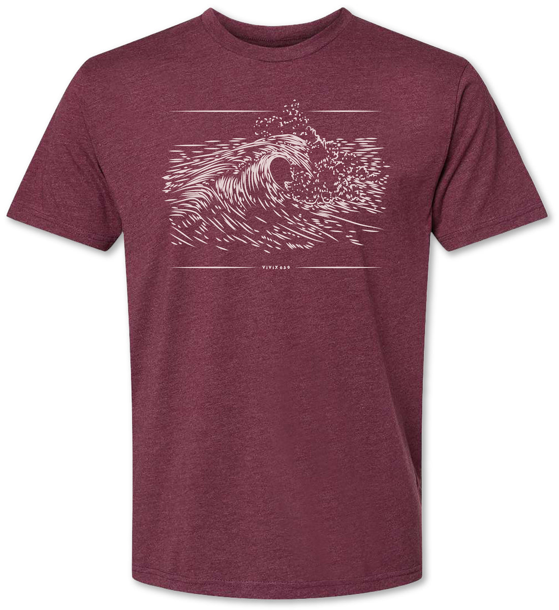 Vivix 659 - Mens Crashing Waves tee shirt
