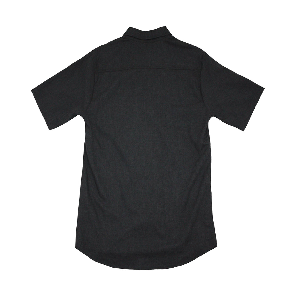 Short Sleeve Mens Woven Butto Up