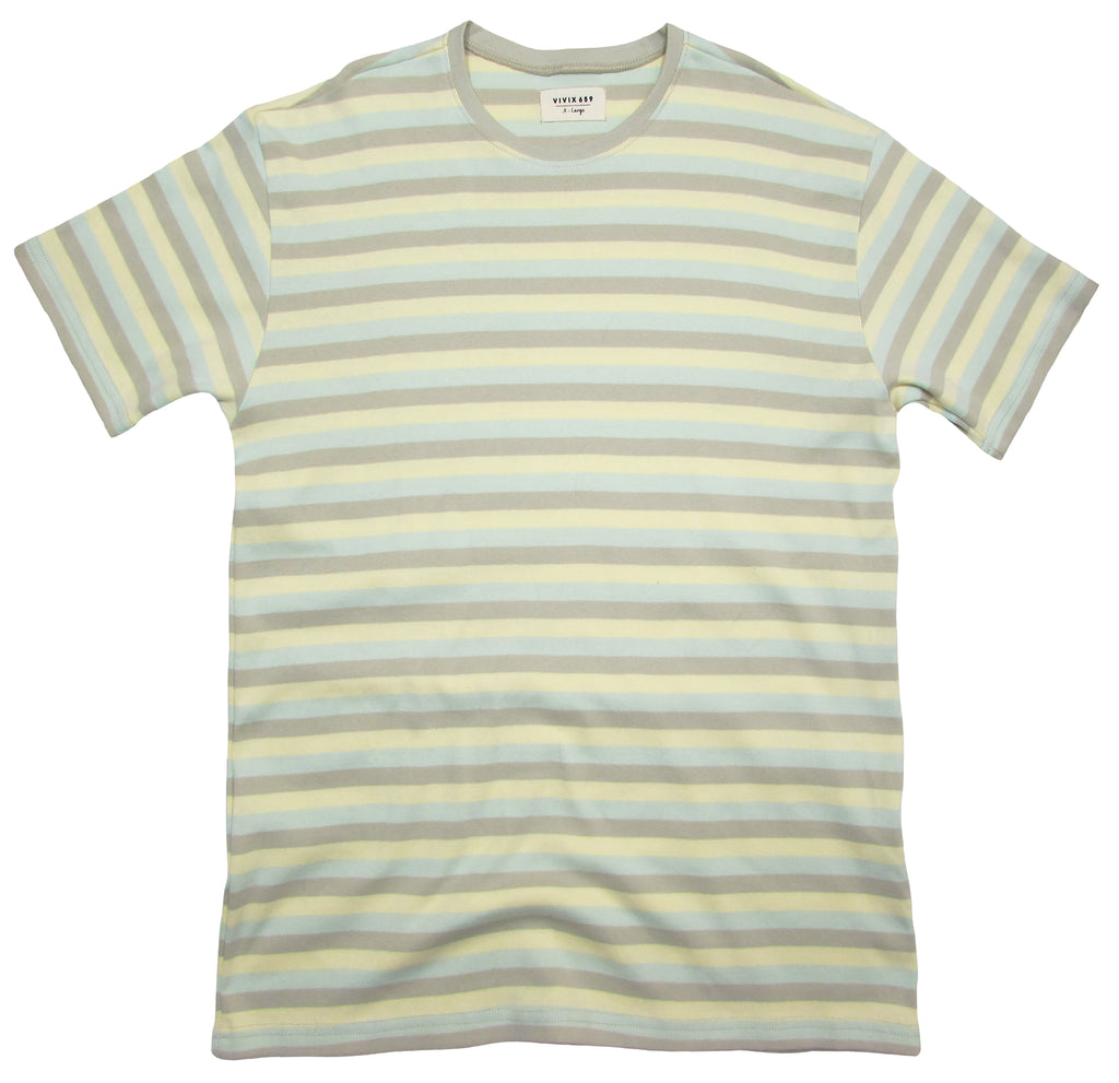 Mens multi striped premium tee shirt