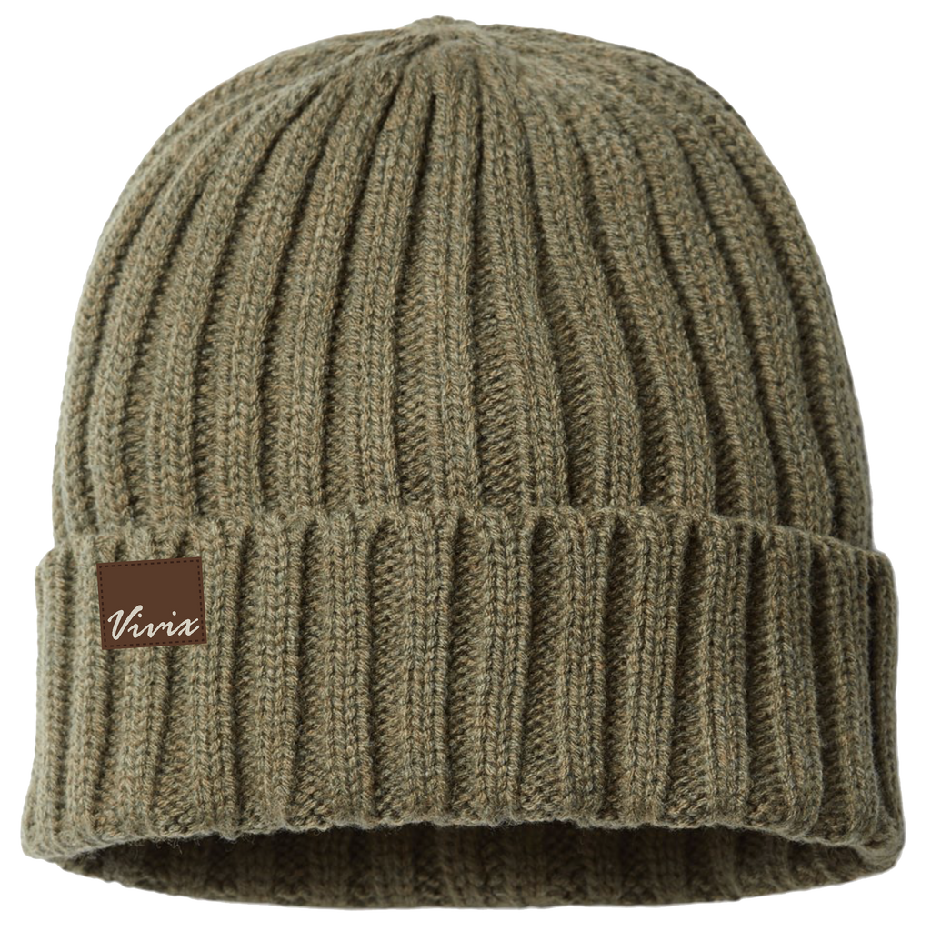 Thick cable knit beanie made from premium yarns