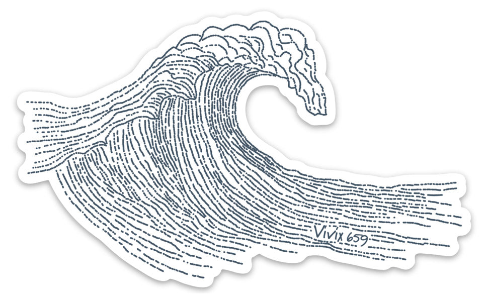 Wave graphic sticker