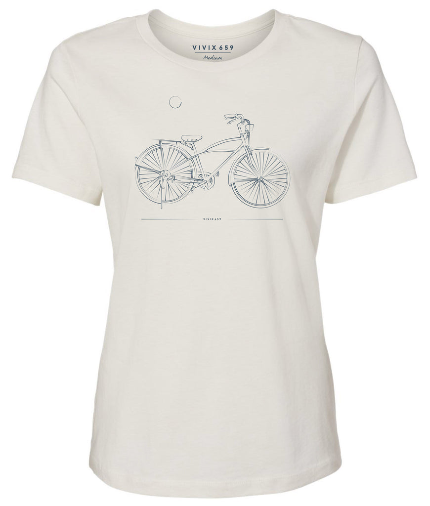 Weekend bicycle on a women’s premium tee shirt 