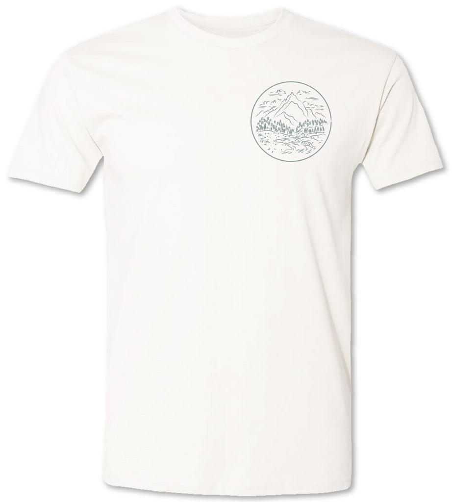 Outdoor inspired design on a premium tee shirt