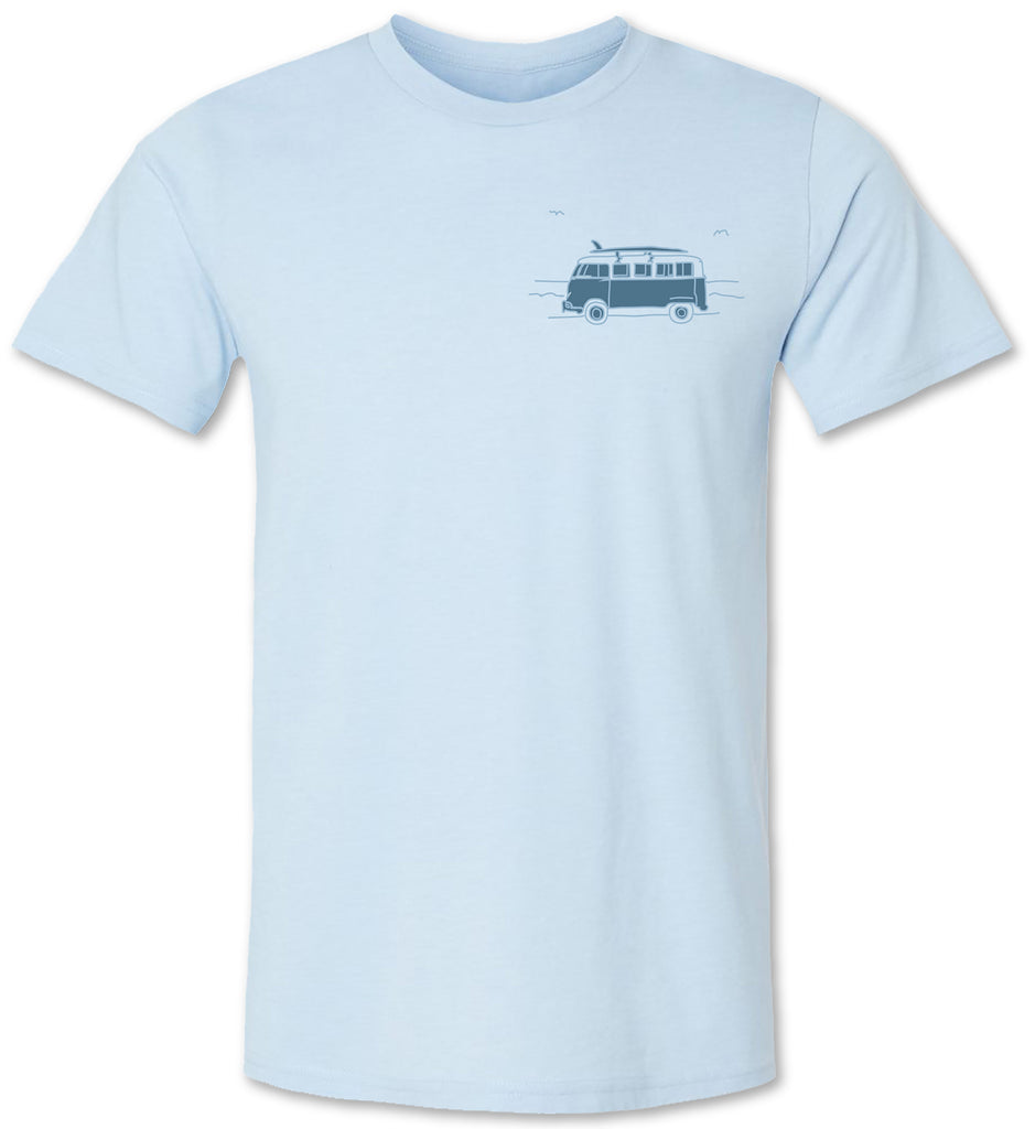 Hand drawn VW Bus on a soft and comfortable unisex tee shirt