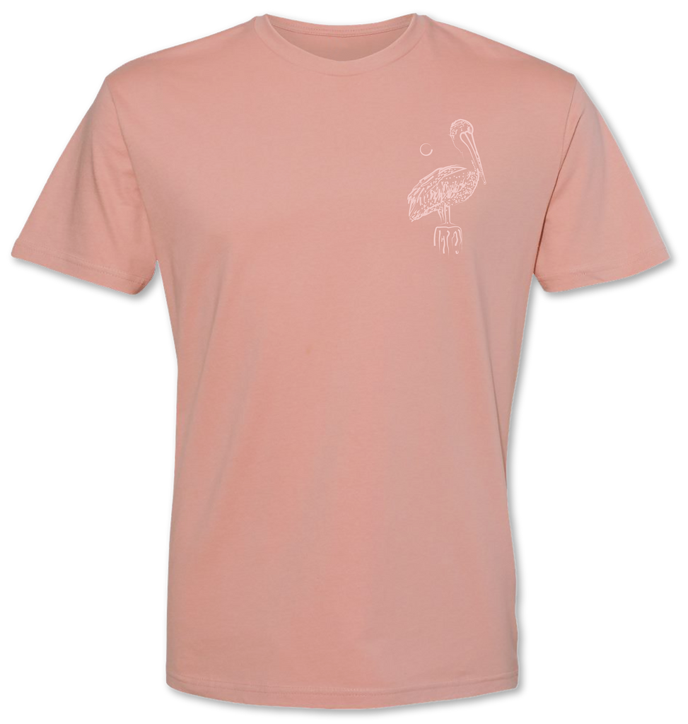 Pelican design on a men’s tee shirt