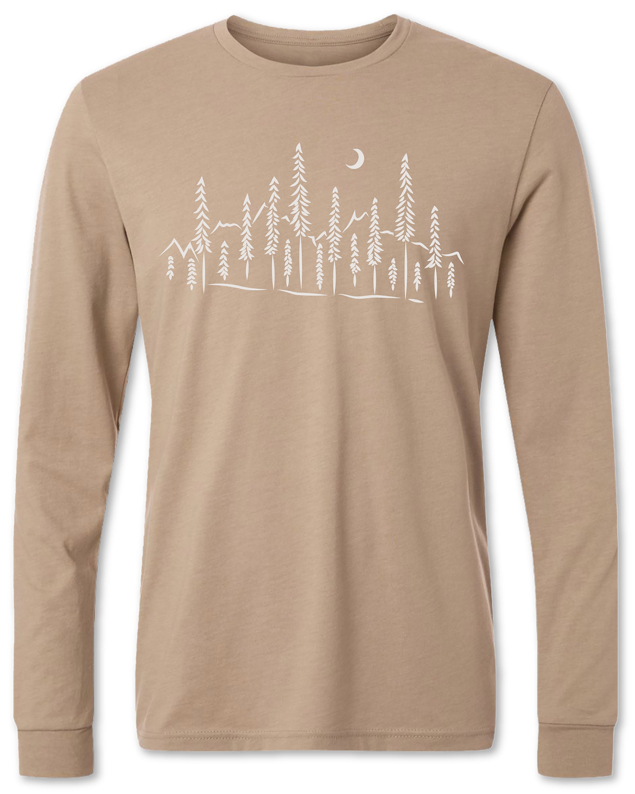 Vivix 659 Brand: Mens Graphic Pine Tree long sleeve tee shirt