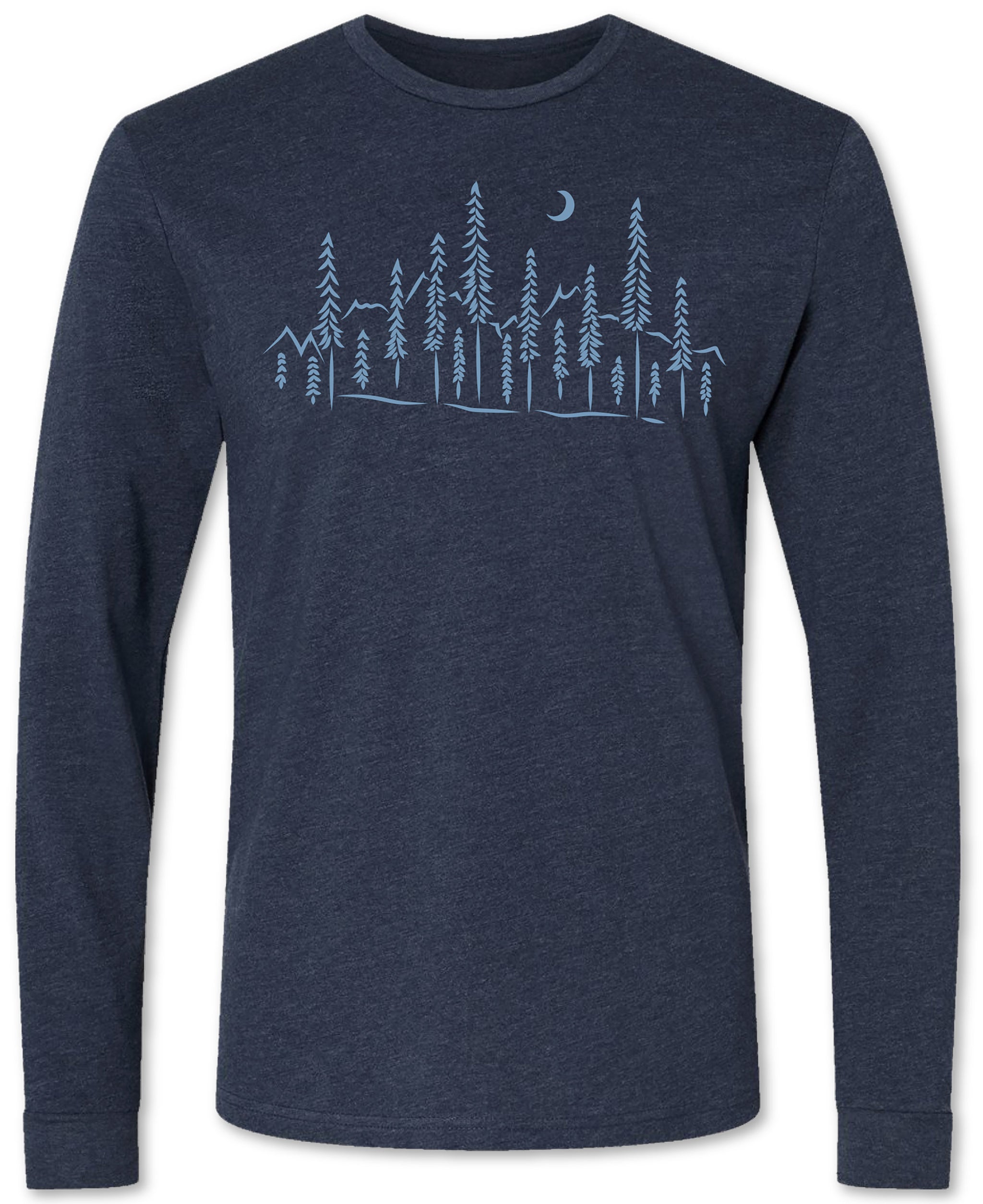 Vivix 659 Brand: Mens Graphic Pine Tree long sleeve tee shirt