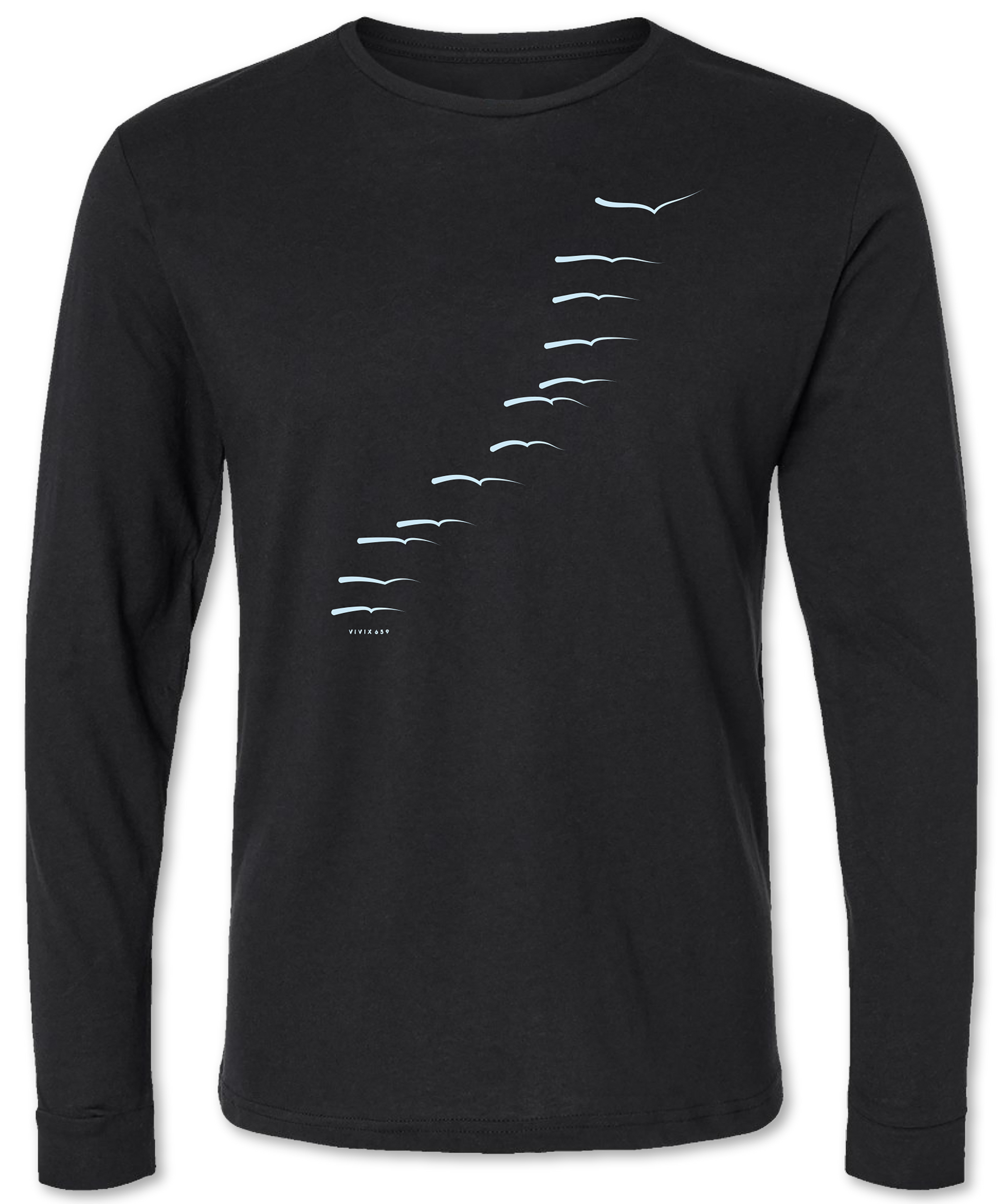 Vivix 659 Brand: Mens Graphic Pine Tree long sleeve tee shirt