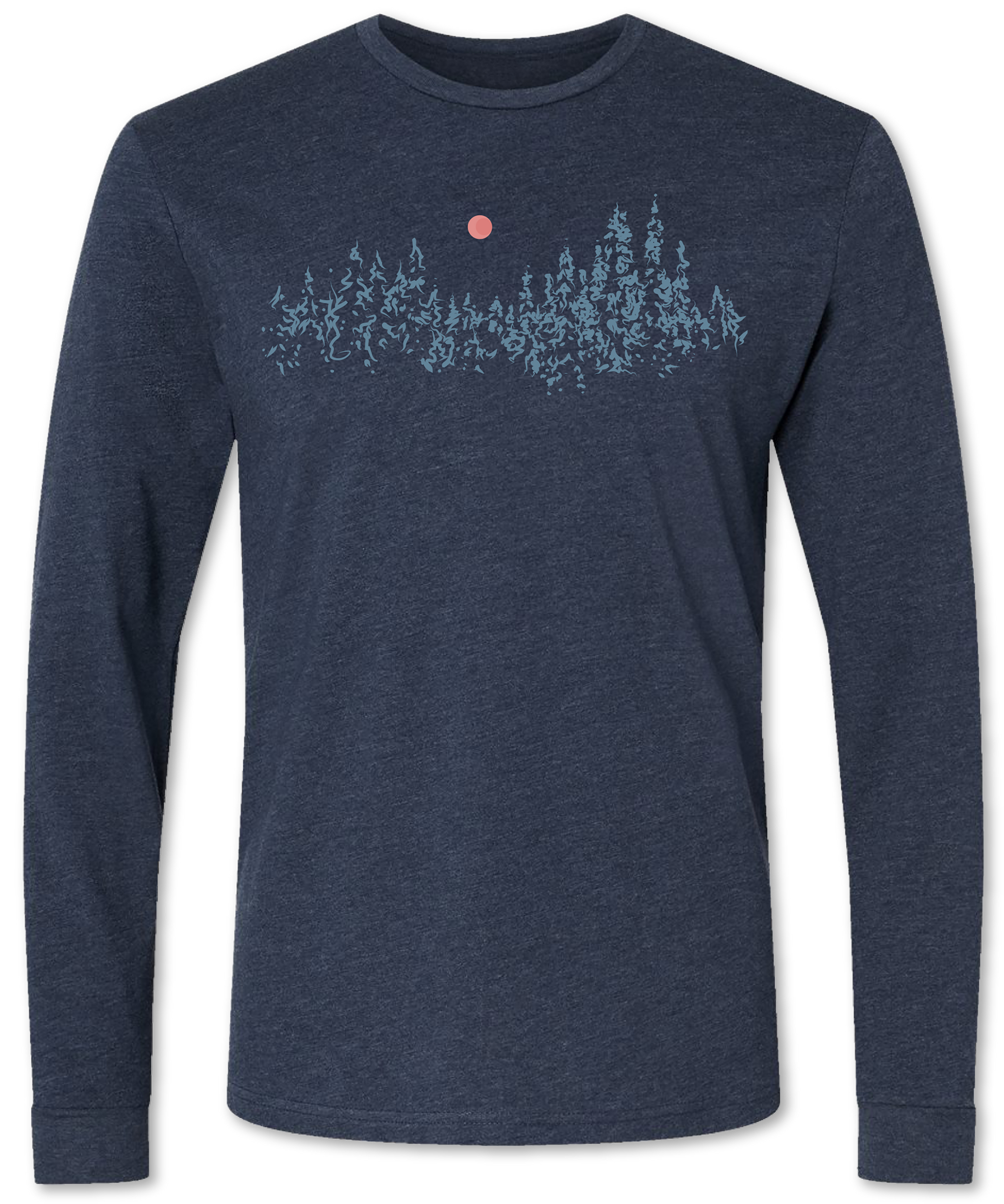 Vivix 659 Brand: Mens Graphic Pine Tree long sleeve tee shirt