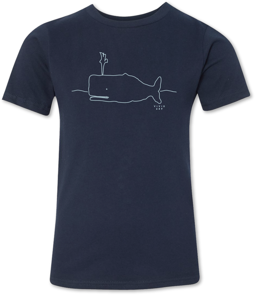 A whale on a kids tee shirt