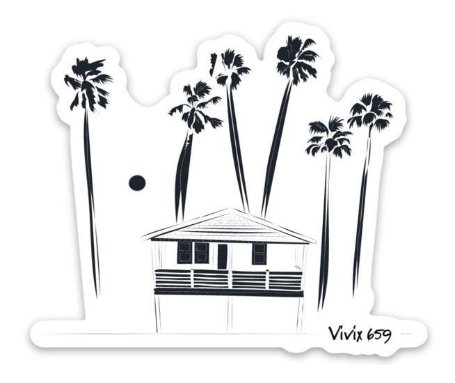Hand drawn bungalow magnet