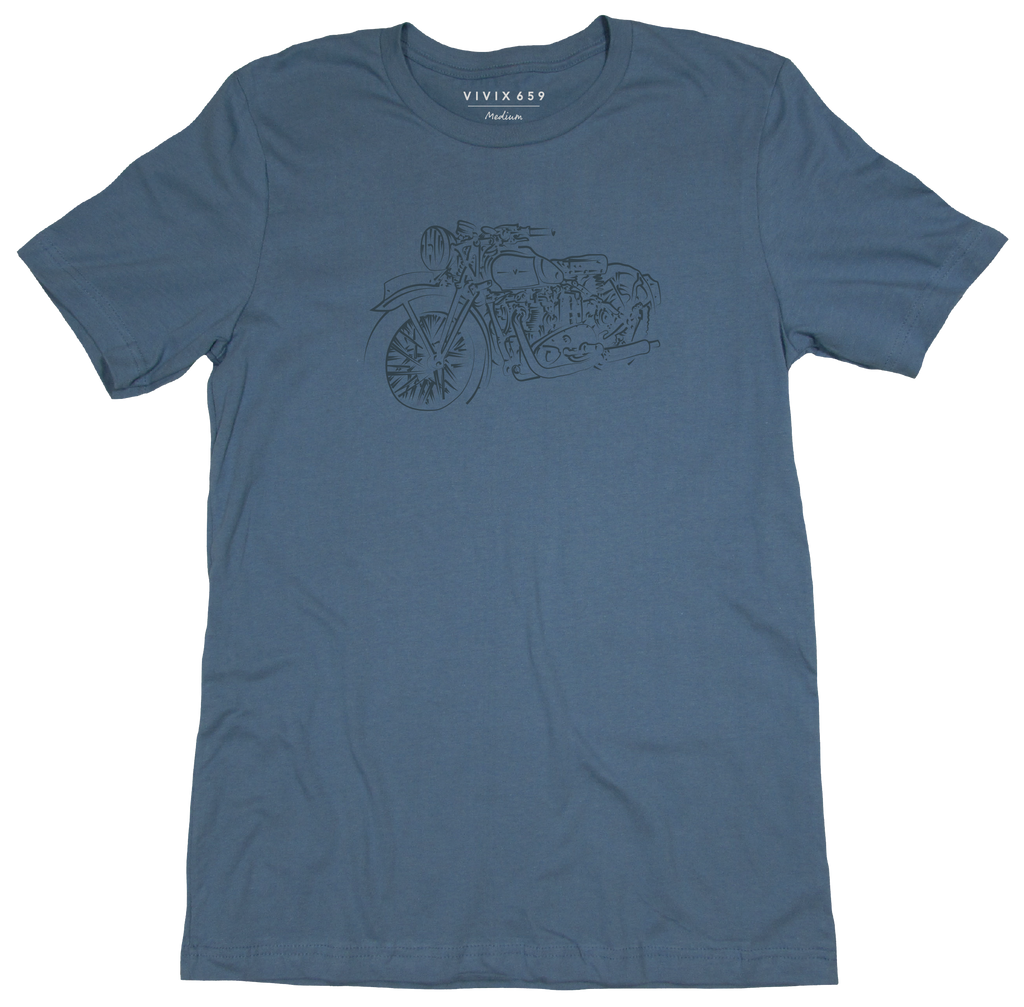 Hand drawn motorcycle tee shirt