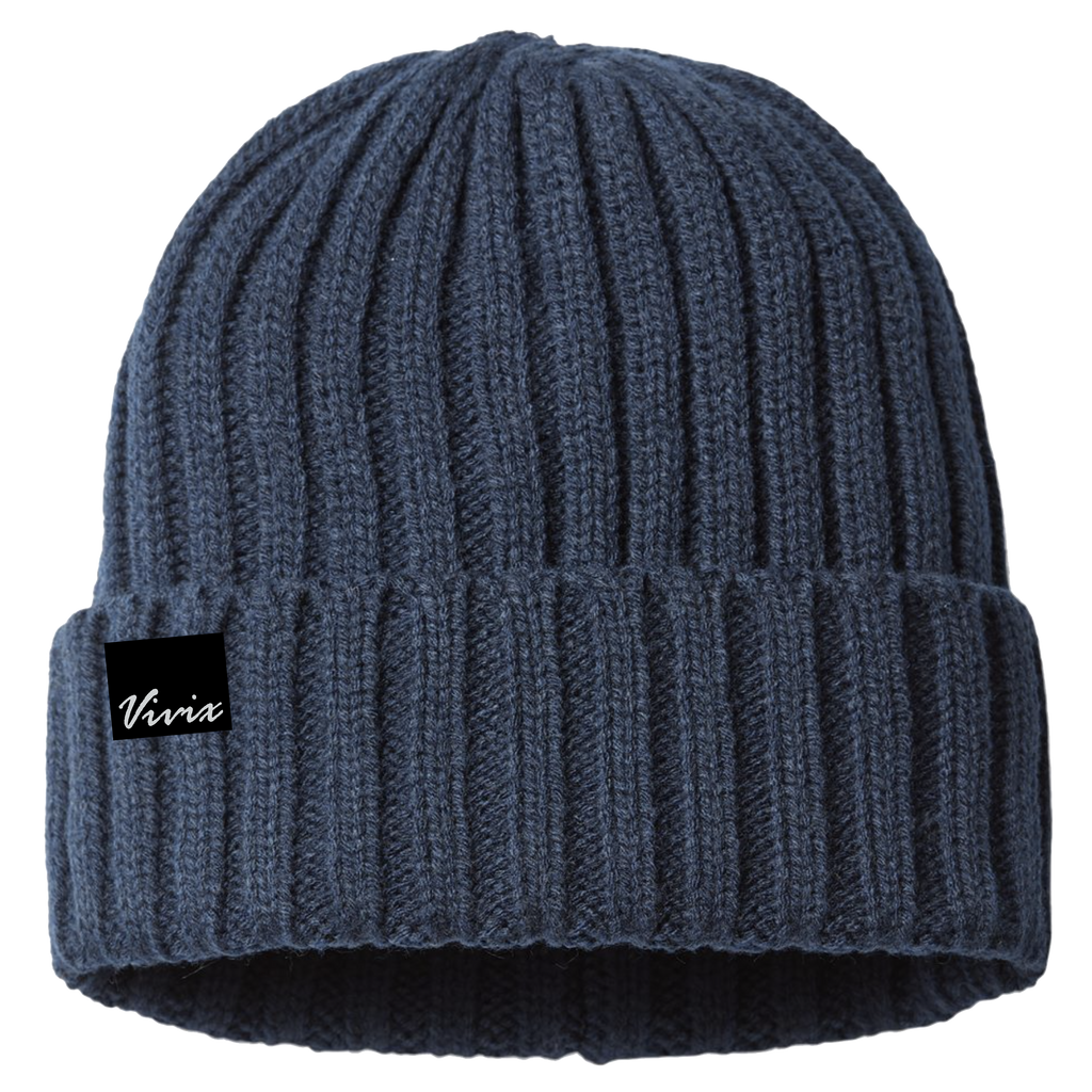 Thick cable knit beanie made from premium yarns
