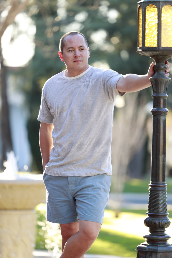 American Made mens corduroy short and tee shirt 