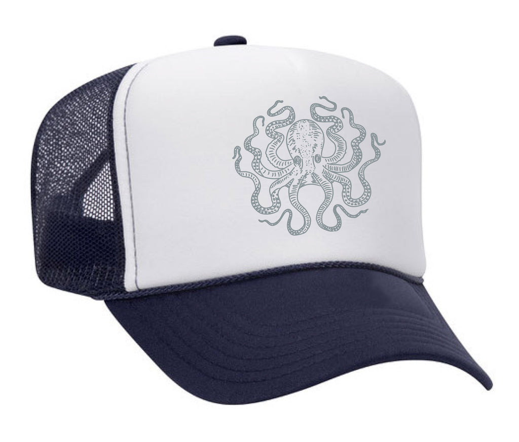 Unisex hat with an octopus on it