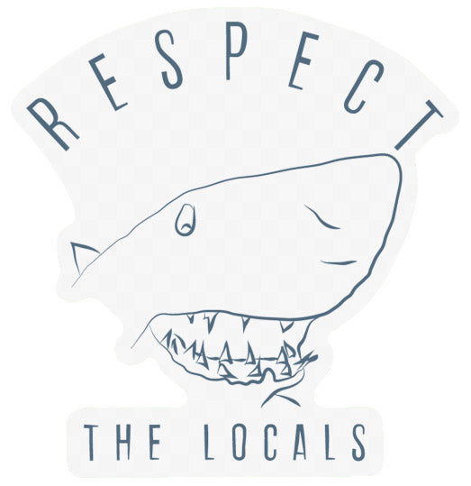Hand drawn graphic shark sticker