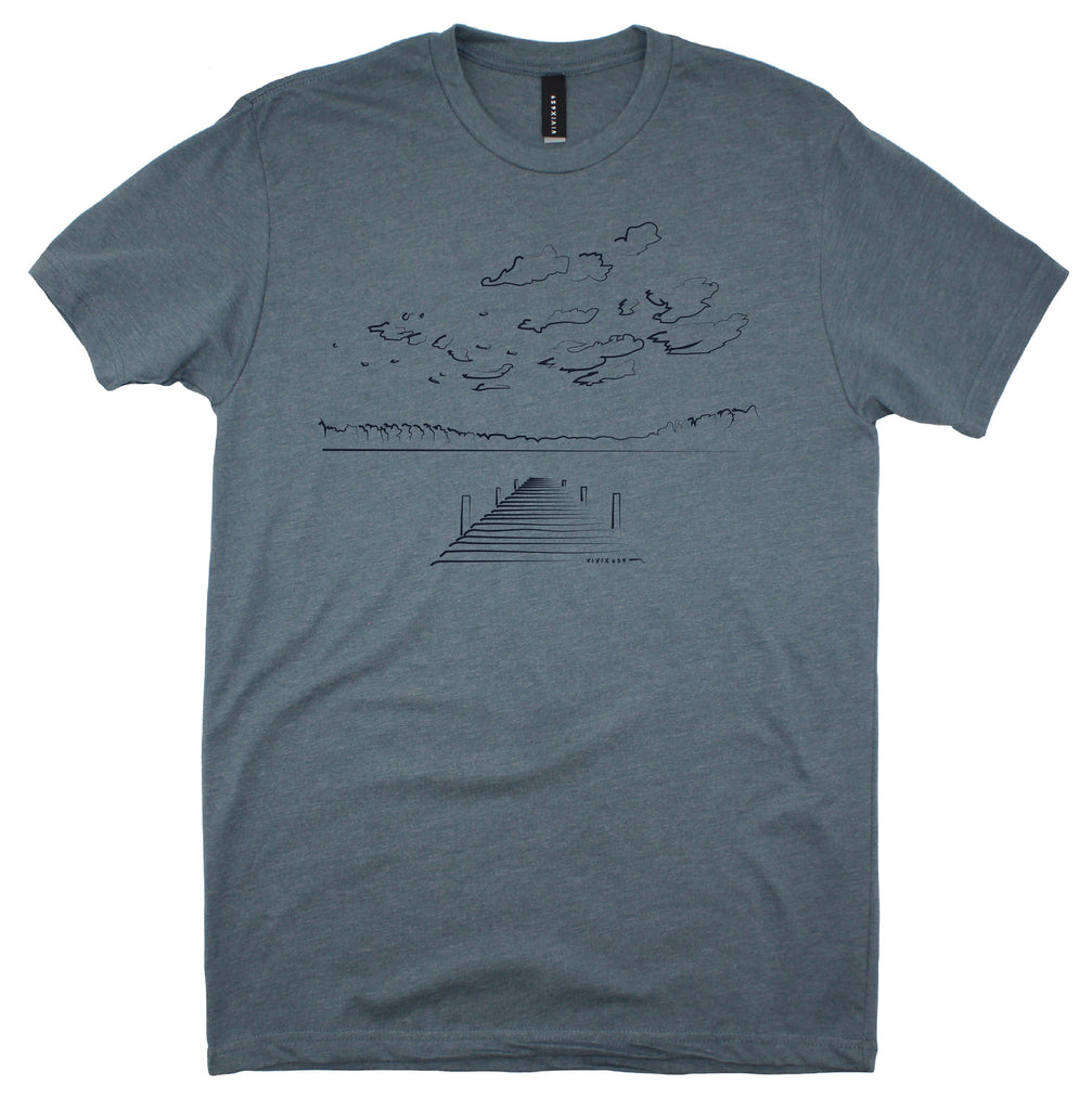 Men’s hand drawn dock tee shirt