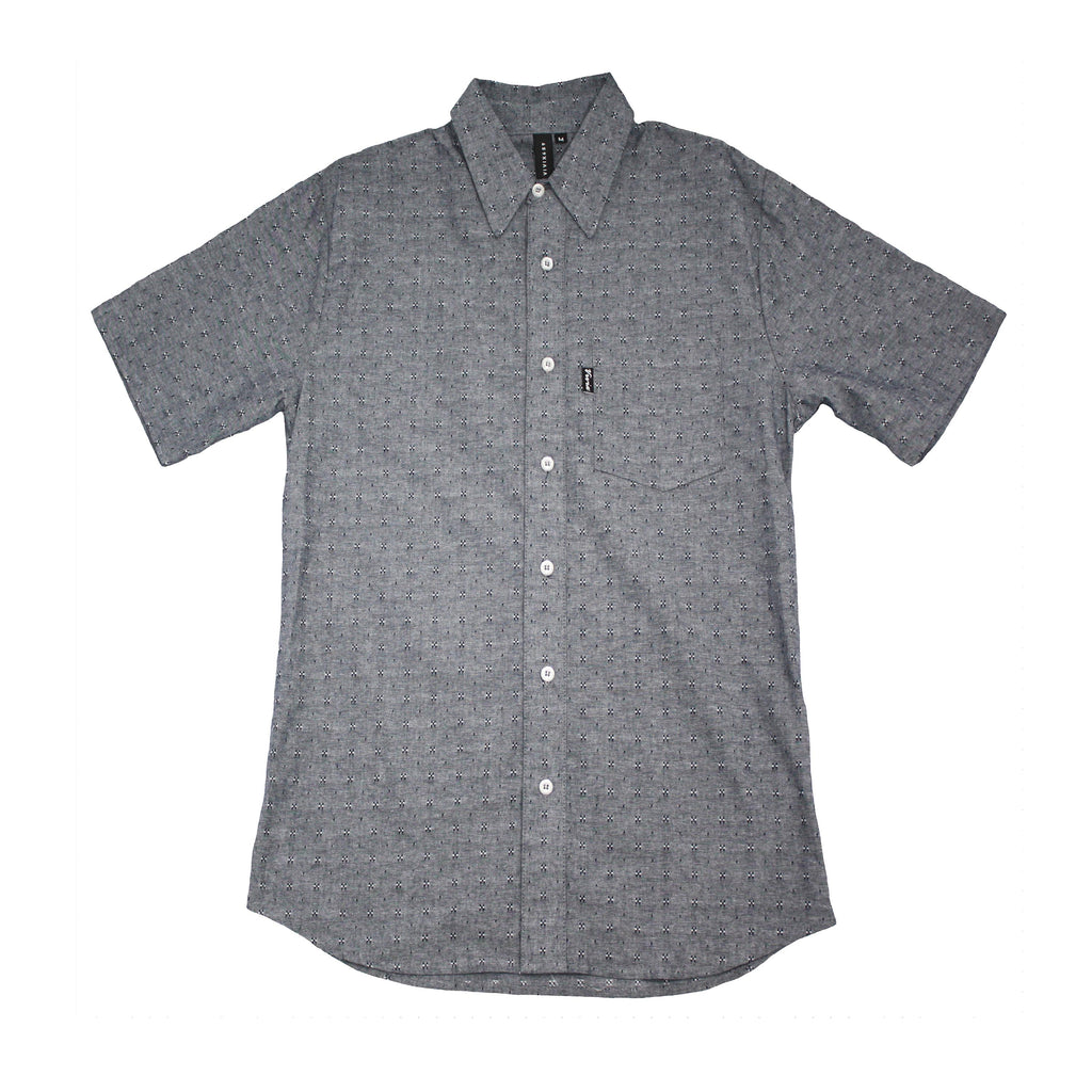 American made mens short sleeve button up